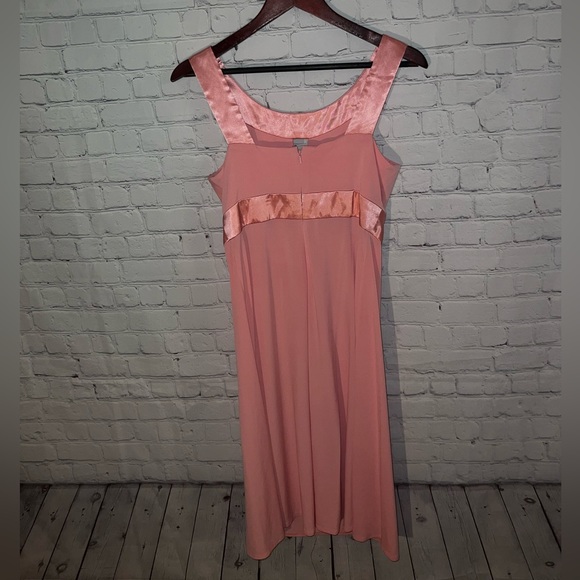 david’s bridal pink sleeveless bridesmaid dress size M - Picture 10 of 11